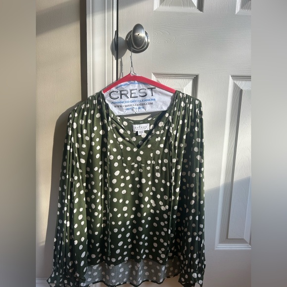 VELVET by Graham & Spencer Marlowe Polka Dot Blouse - Picture 1 of 5